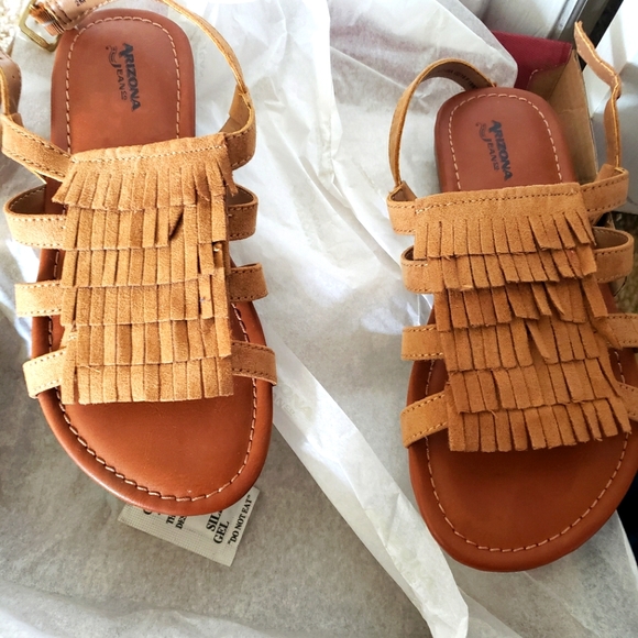 Tan Girl's Sandal with strap - Picture 1 of 4